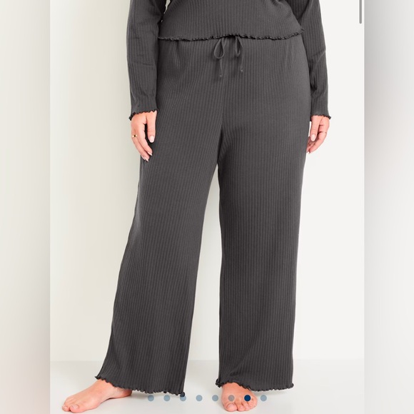 🆕 Old Navy Women’s High-Waisted Ribbed Pajama Pants - Picture 5 of 14